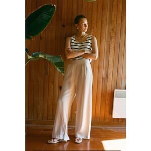 Tuckernuck Pomander Place Tan Cava Wide Leg Pants NWT Size Small